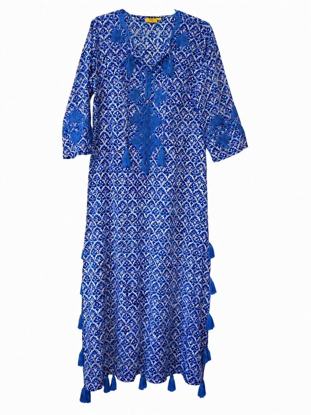 Roller Rabbit Jemina Punta tunic dress
Size S Blue white Kurta tassel bohemian